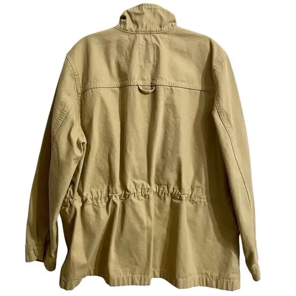 Vintage America 100% Cotton Canvas Anorak Jacket XXL Women Tan Barn Chor… - Picture 3 of 10